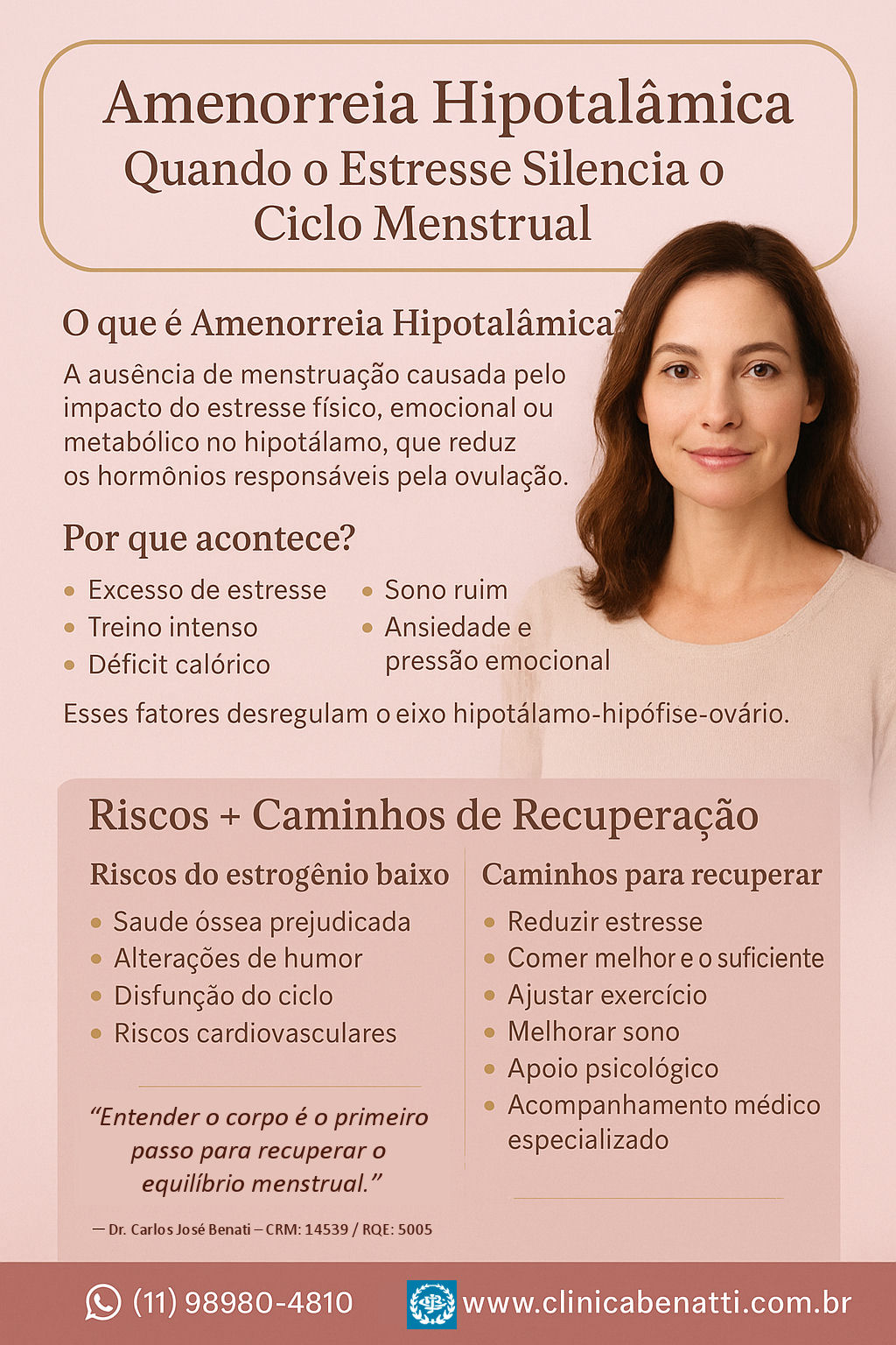 Amenorreia Hipotalâmica: quando o estresse “desliga” sua menstruação