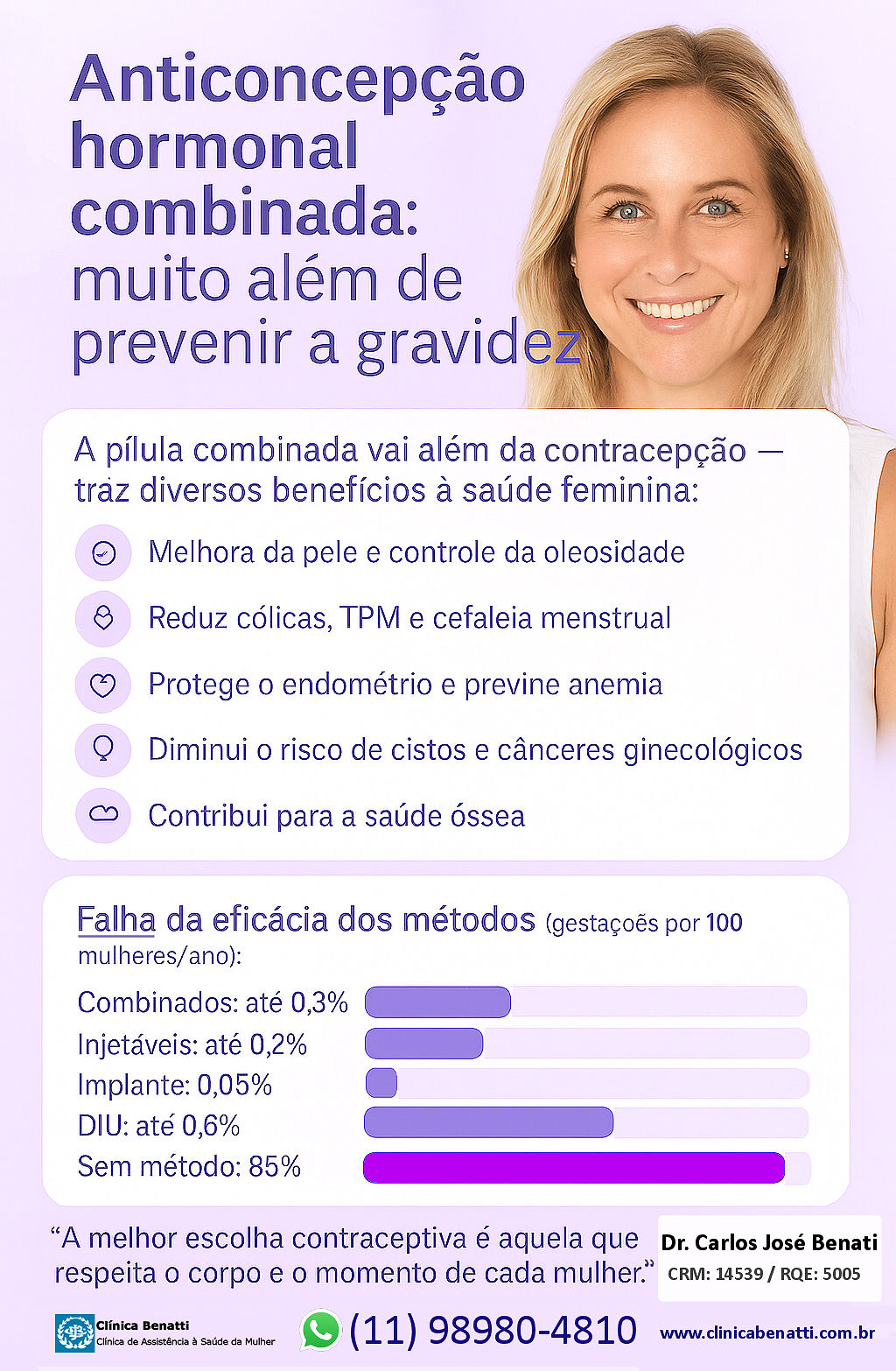 Anticoncepção hormonal combinada: muito além da prevenção da gravidez!