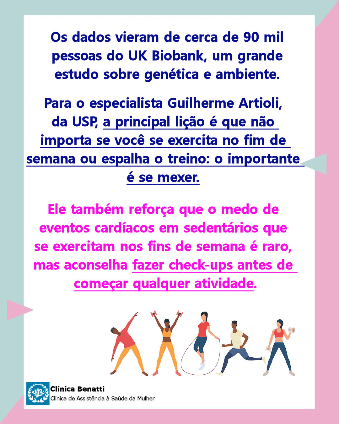 Você sabia que praticar exercícios 2 vezes por semana já ajuda a evitar 264 doenças?