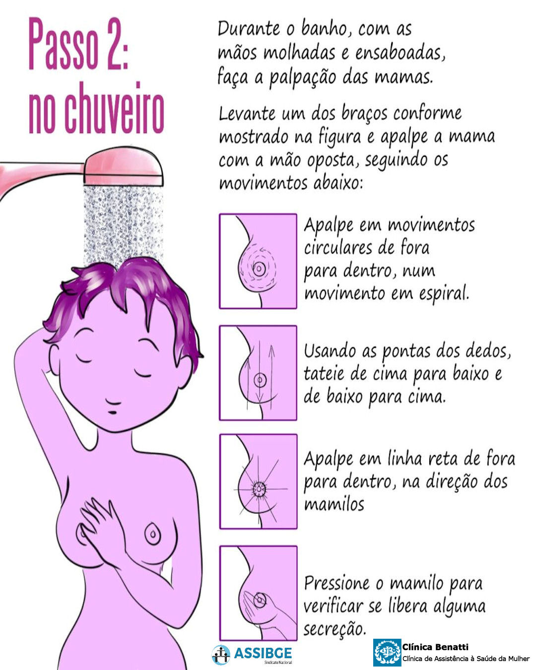 Auto-Exame de Mamas - No Chuveiro