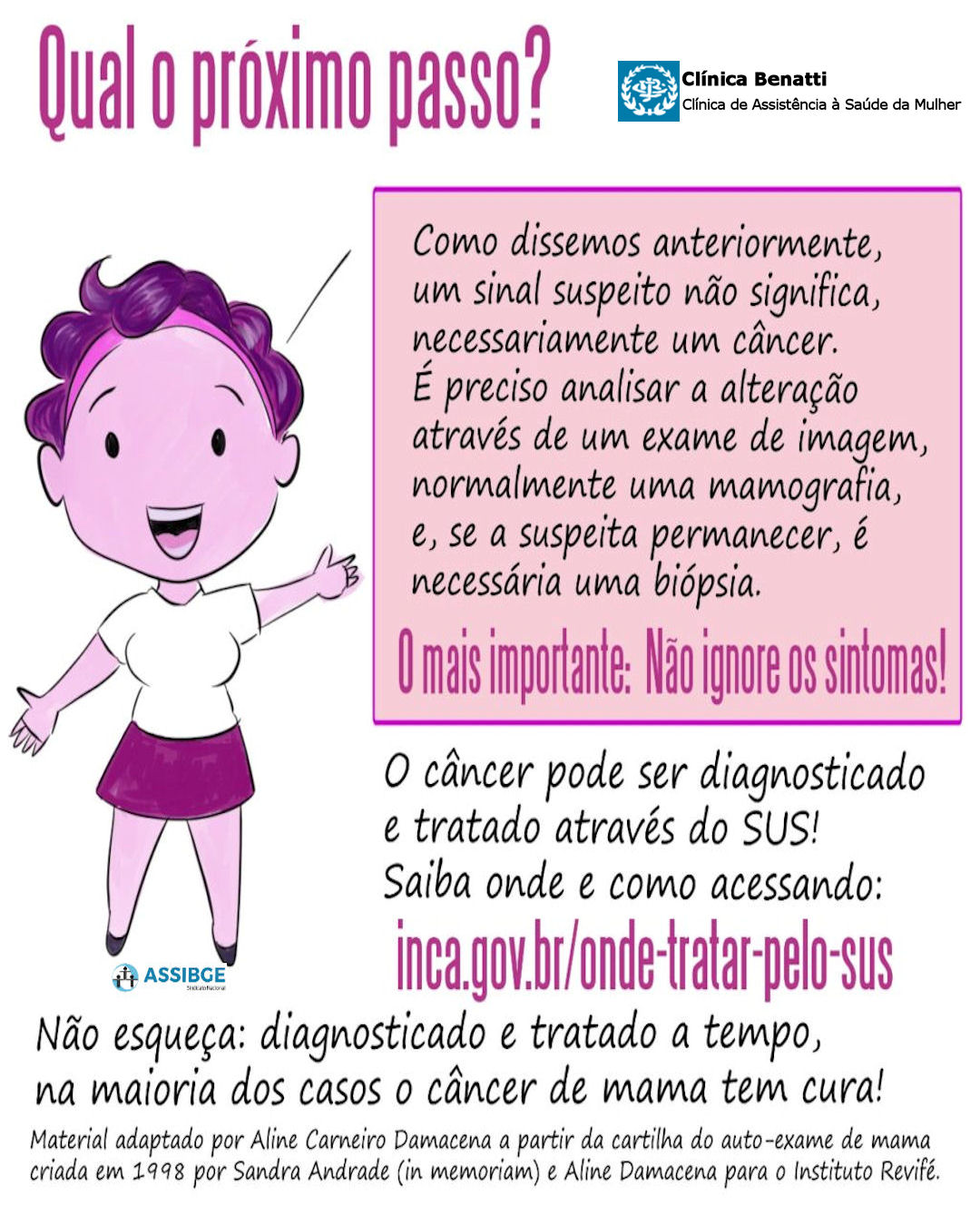 Procurando ajuda após constatar algo no Auto-Exame de Mamas