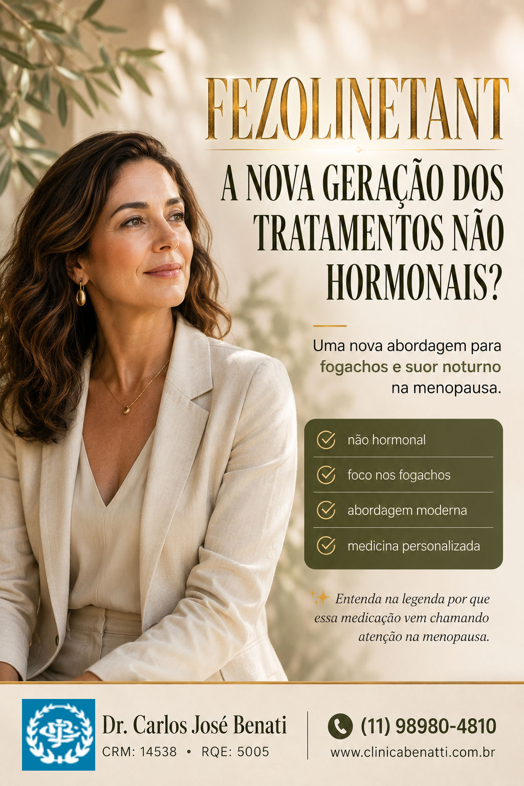 Fezolinetant como tratamento não hormonal para os fogachos da menopausa