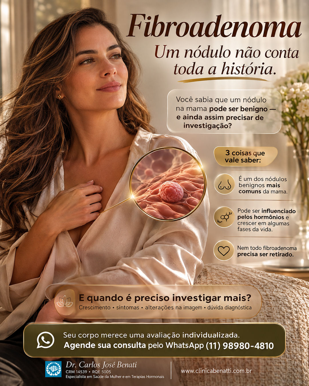 Fibroadenoma um nódulo benigno da mama