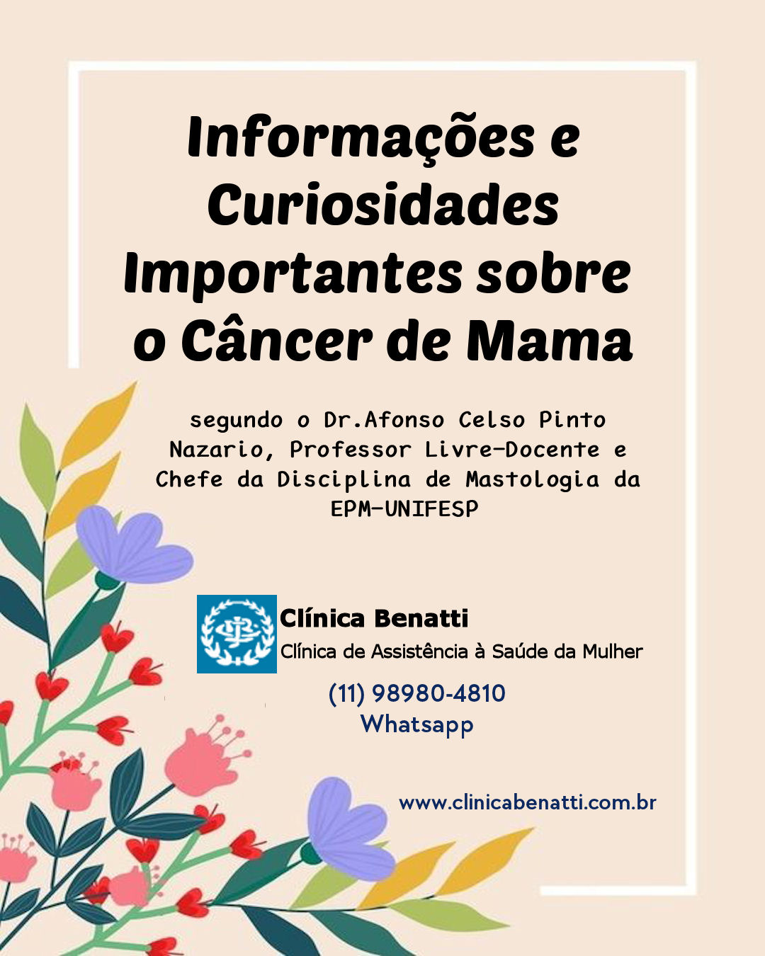 Informações e  Curiosidades Importantes sobre o Câncer de Mama