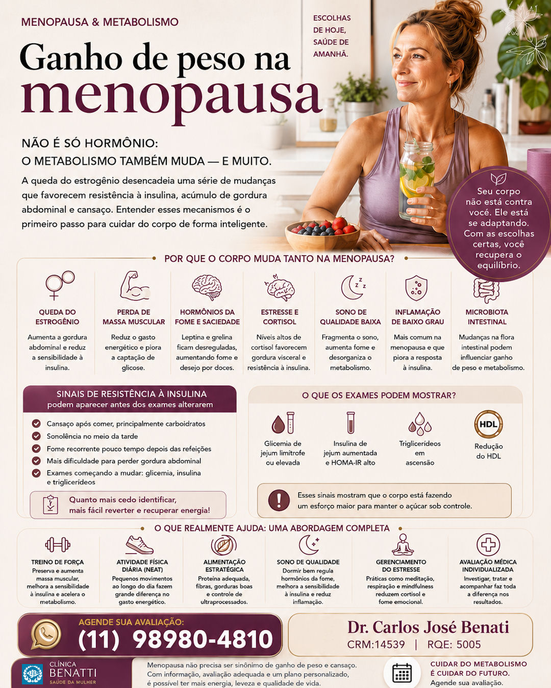 Ganho de peso e resistência à insulina durante a menopausa