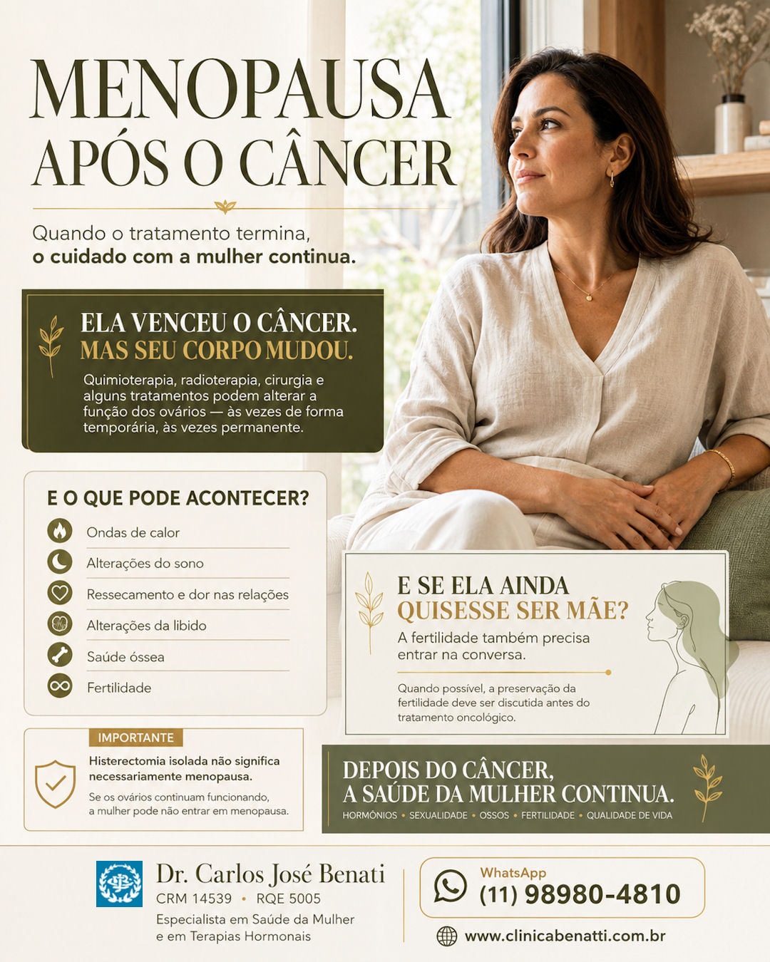Menopausa induzida pelo câncer e saúde da mulher