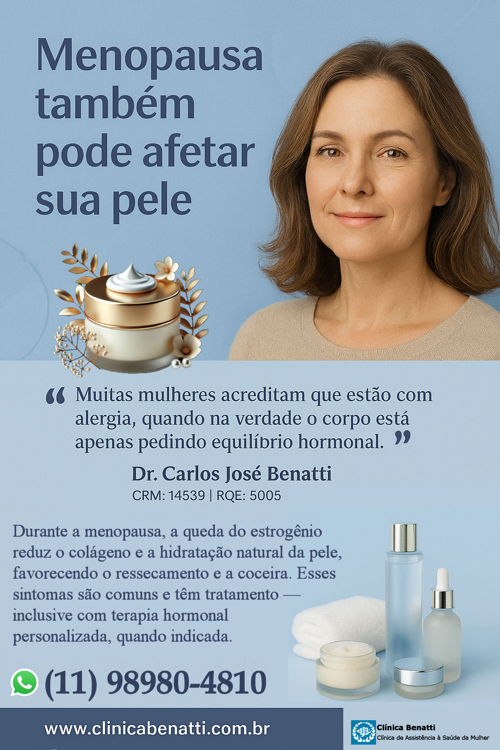 Menopausa, coceira e ressecamento da pele: o que está acontecendo com o seu corpo? 