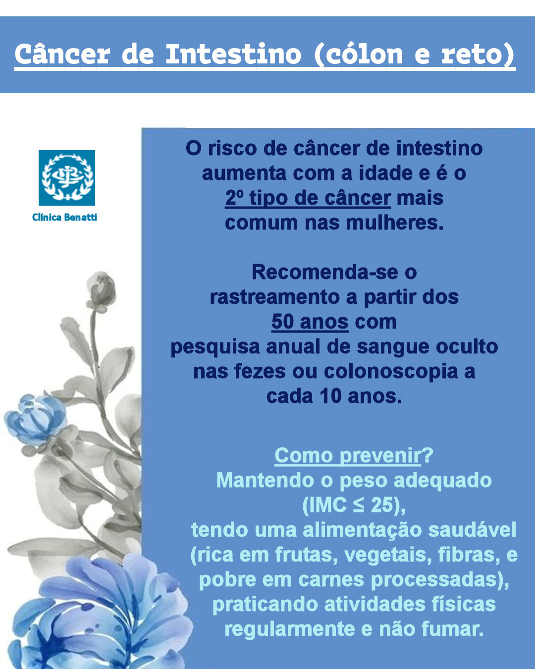 Prevenção do Câncer de Intestino e Cólon e Reto